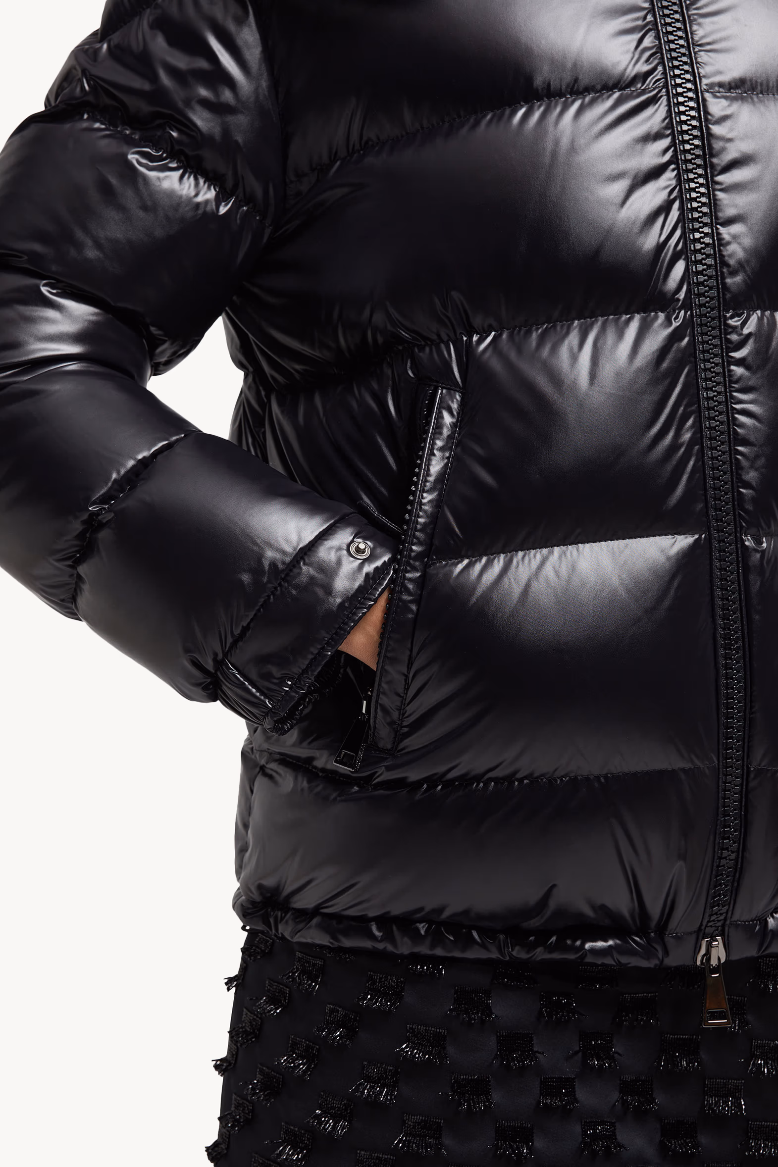 Maire Hooded Short Down Jacket Women Black Moncler 6
